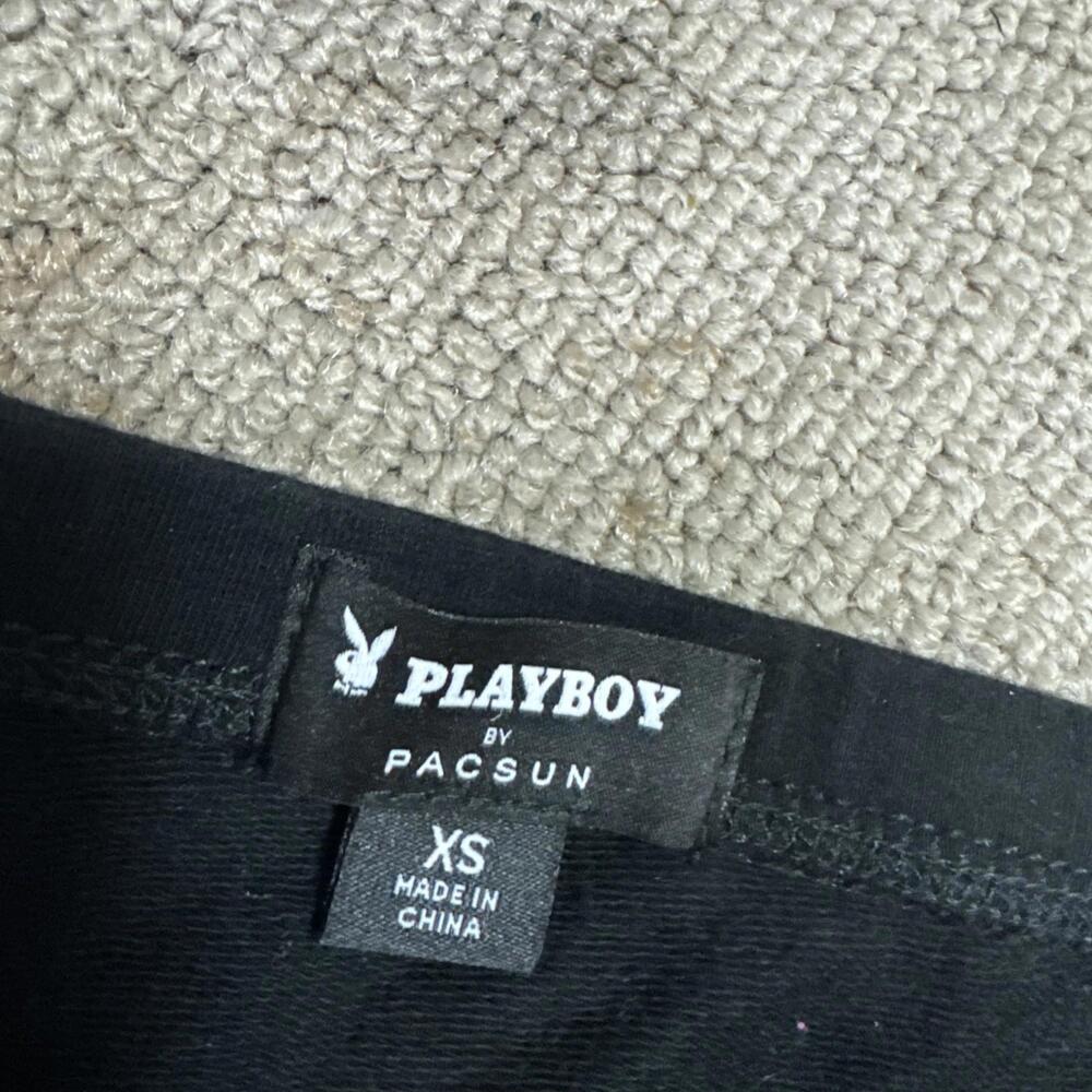 Playboy By PacSun Skirt Black Mini Elastic Waist Women’s Size XS - Picture 8 of 11